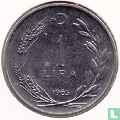 Turkey 1 lira 1965 - Image 1
