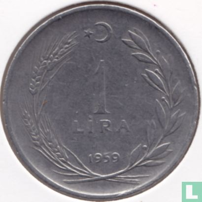 Turkey 1 lira 1959 - Image 1
