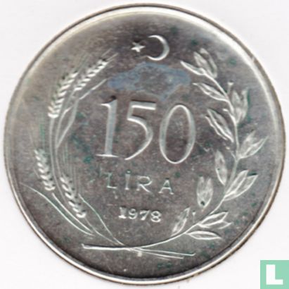 Turkey 150 lira 1978 "FAO - Agricultural progress" - Image 1