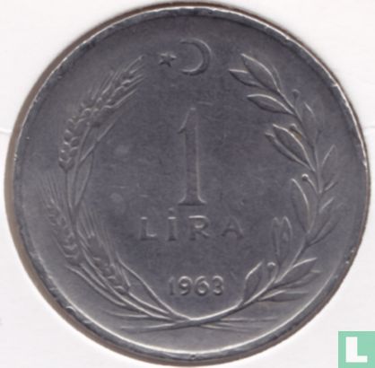 Turkije 1 lira 1963 - Afbeelding 1