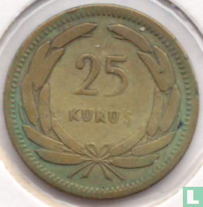 Turkije 25 kurus 1951 - Afbeelding 2