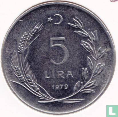 Turkey 5 lira 1979 - Image 1