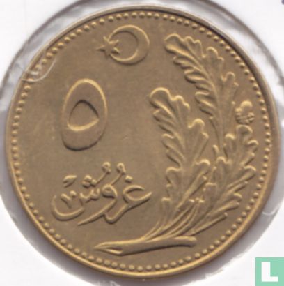 Turkije 5 kurus 1925 (AH1341) - Afbeelding 2