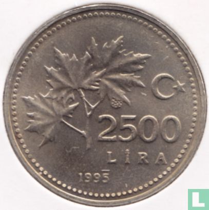 Turkije 2500 lira 1995 - Afbeelding 1