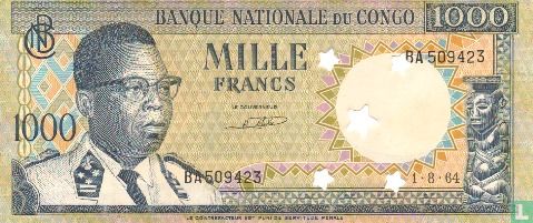 Congo 1000 Francs - Image 1