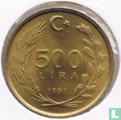 Turkey 500 lira 1991 - Image 1