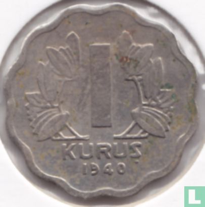 Turkey 1 kurus 1940 - Image 1