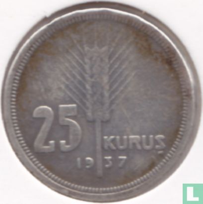 Turkije 25 kurus 1937 - Afbeelding 1
