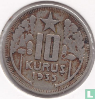 Turkije 10 kurus 1935 - Afbeelding 1