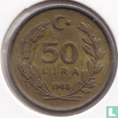 Turquie 50 lira 1988 - Image 1