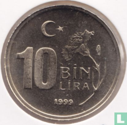 Turkije 10 bin lira 1999 (PROOF) - Afbeelding 1