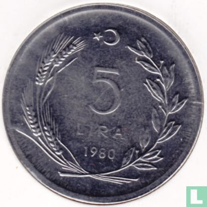 Turquie 5 lira 1980 "FAO" - Image 1