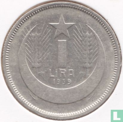 Turkey 1 lira 1939 - Image 1