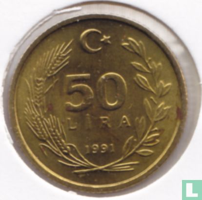 Türkei 50 Lira 1991 - Bild 1