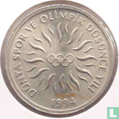 Turkije 10 bin lira 1994 "Winter Olympics in Lillehammer" - Afbeelding 2