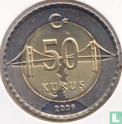 Turkije 50 kurus 2009 (klein jaartal) - Afbeelding 1