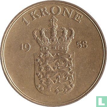 Denemarken 1 krone 1958 - Afbeelding 1