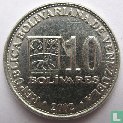 Venezuela 10 bolivares 2002 (aluminium-zinc) - Image 1