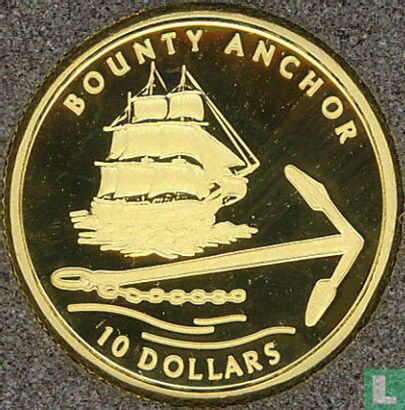 Pitcairneilanden 10 dollars 2007 (PROOF) "Bounty anchor" - Afbeelding 2