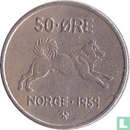 Norway 50 øre 1959 - Image 1