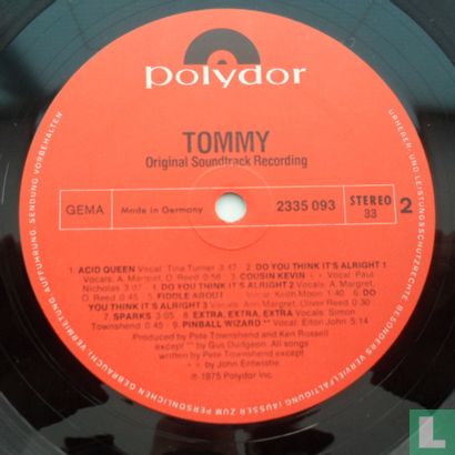 Tommy Original Soundtrack Recording - Afbeelding 3