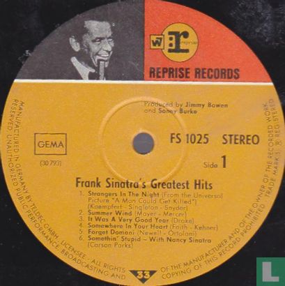 Frank Sinatra's Greatest Hits - Afbeelding 3