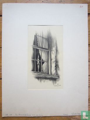 Een brandende kaars voor een raam - Image 2
