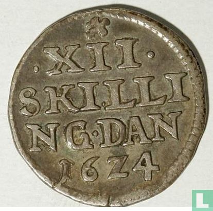 Danemark 12 skilling 1624 - Image 1