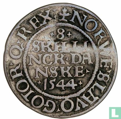 Danemark 8 skilling 1544 - Image 1