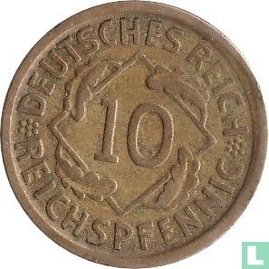 Empire allemand 10 reichspfennig 1924 (D) - Image 2