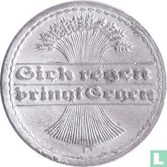 German Empire 50 pfennig 1922 (F) - Image 2