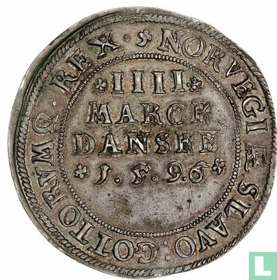 Denemarken 4 mark 1596 - Afbeelding 1