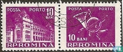 Postkantoor en posthoorn - Afbeelding 1