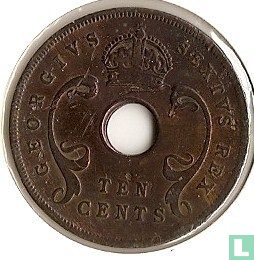 Oost-Afrika 10 cents 1949 - Afbeelding 2