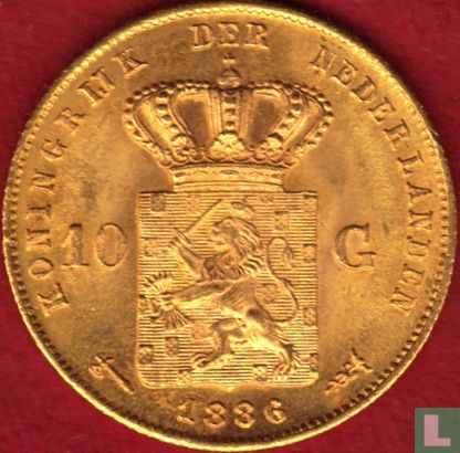 Pays-Bas 10 gulden 1886 - Image 1