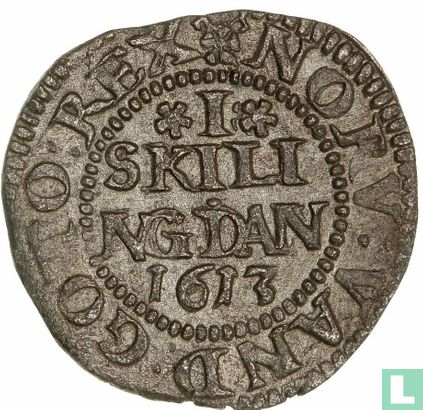 Denemarken 1 skilling 1613 - Afbeelding 1