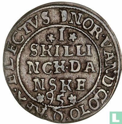 Denemarken 1 skilling 1595 - Afbeelding 1