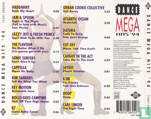 Dance mega hits '94 - Afbeelding 2