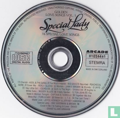Golden Love Songs Volume 5 - Special Lady (16 Special Love Songs) - Image 3