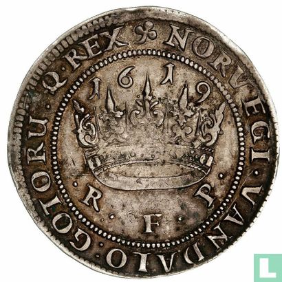 Denemarken 1 krone 1619 (klaverblad) - Afbeelding 1