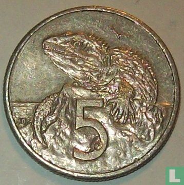 Nouvelle-Zélande 5 cents 1987 - Image 2