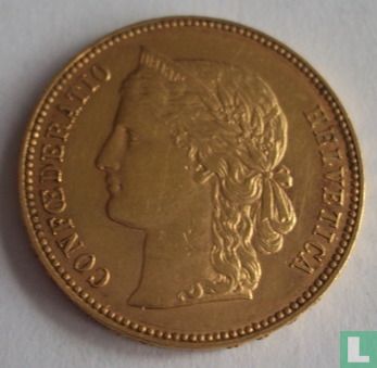 Zwitserland 20 francs 1896 - Afbeelding 2
