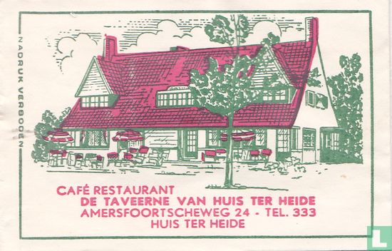 Café Restaurant De Taveerne van Huis ter Heide  - Afbeelding 1