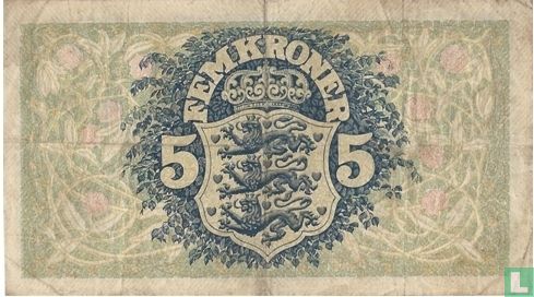 Denemarken 5 Kronen (series H, Svendsen & Hannibal) - Afbeelding 2