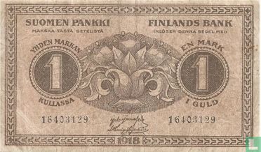 Finlande 1 Markka 1918 (P35a1) - Image 1