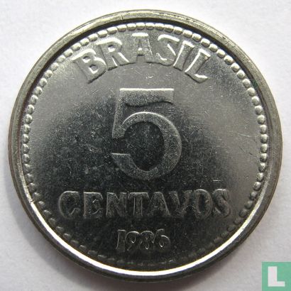 Brazil 5 centavos 1986 - Image 1