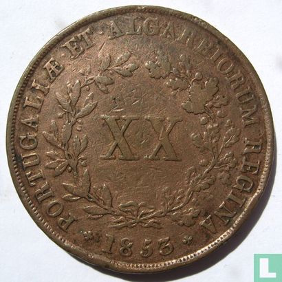 Portugal 20 réis 1853 - Afbeelding 1