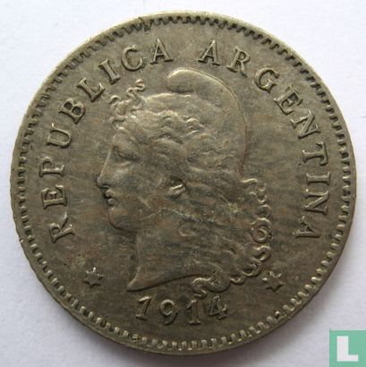 Argentinen 10 Centavos 1914 - Bild 1