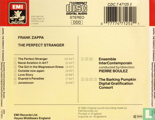 Boulez Conducts Zappa : The Perfect Stranger - Afbeelding 2
