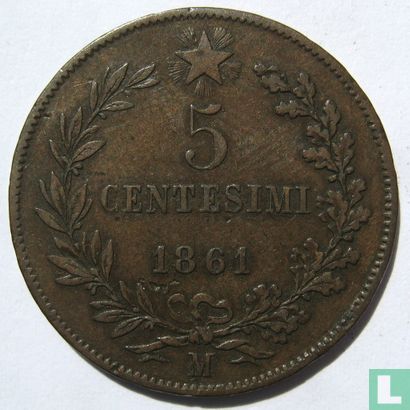 Italie 5 centesimi 1861 (M) - Image 1
